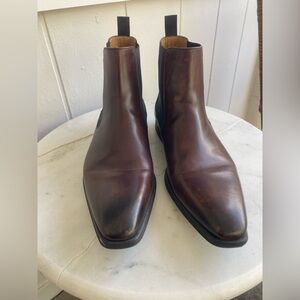 Magnanni Brown Leather Chelsea Boots - Made in Spain
